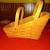 Signed 1991 Longaberger Sleigh Basket w2 handles, Plastic Liner 9.5 x 4 thumbnail