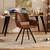 Homy Casa · Lancelot 5-Piece Walnut Dining Set · Modern Suede Chairs 2 thumbnail