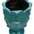 Planter Vase Turquoise blue Cerulean Ceramic Glaze Pottery Oval 5 thumbnail