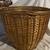 VINTAGE LARGE ROUND WOVEN WICKER and BAMBOO BASKET 1 thumbnail
