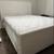Queen Size Corduroy Upholstered Bed Frame- cream color 1 thumbnail