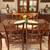 9 piece Dining Room Table with 6 chairs, China Cabinet, Bench, Table extension 3 thumbnail