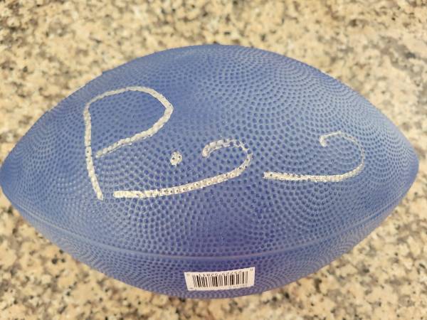 Autographed Patrick Mahomes Franklin football 1