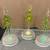 BLOWN GLASS PINE TREE BATTERY OPERATED COLOR CHANGING MIRROR BASE 7.5" 2 thumbnail