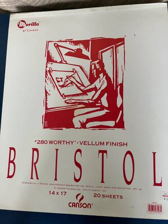 Bristol Painting, Drawing Paper Book - 9 sheets left 1