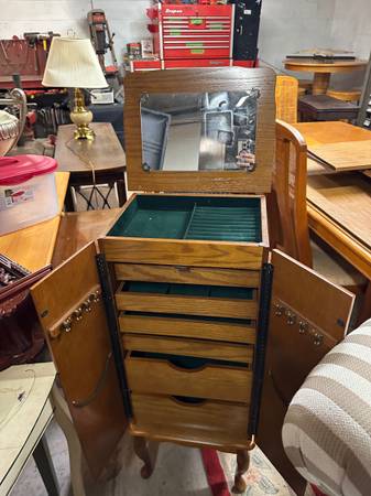 Oak Jewelry Armoire 1