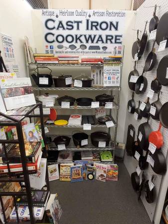 Vintage cookbooks & cast iron 1