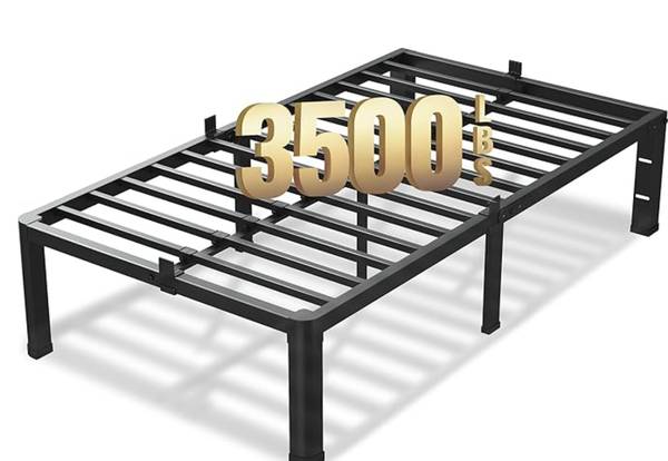 18" high Twin Bed Frame extra heavy duty supports 3500 pounds 1