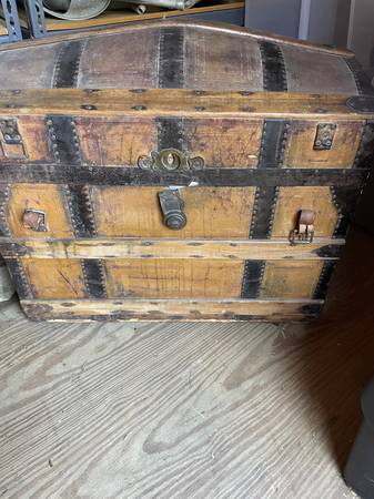Antique Wooden Trunk 1