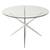 Round glass dining table and chairs set 4 thumbnail