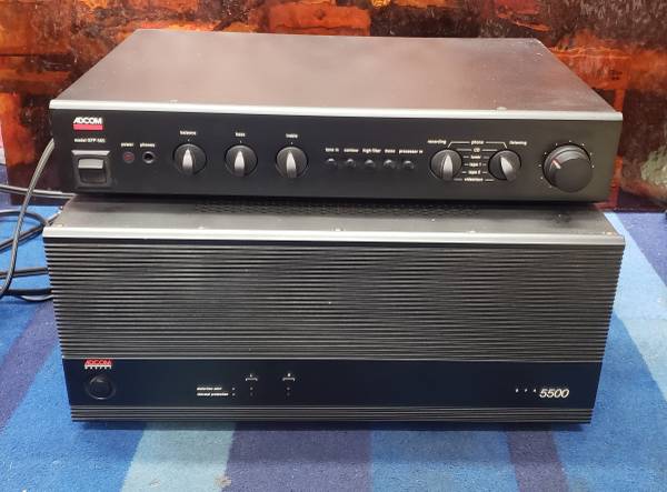Adcom GFA-5500 Amplifier & GFP-565 Preamplifier 1