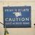 Vintage Industrial Caution Private Estate UK Wood Steel Sign 1940s 4 thumbnail
