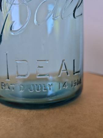 Blue glass Ball IDEAL canning jar - $38 (N Indian Trail Spokane)62979526553857123