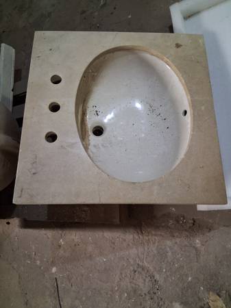 Bathroom sink with stone counter 1