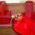 Vintage Glass Globe, Wood and Leather Box ,Tray & More - Red Color 1 thumbnail