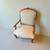 Traditional 2p vintage custom cabin fabric wood frame armchair + stool 3 thumbnail