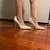 Pointed white heels 2 thumbnail