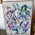 Vintage Mid Century Framed Abstract Figures Signed Art Painting 50x37 1 thumbnail