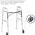 FOLDING WALKER - TWO BUTTON WITH 5: WHEELS 4 thumbnail