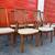 Mid century Modern Danish teak tall back dining chairs 9 thumbnail