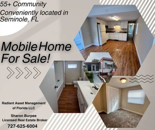 $21,000 / 2br - MOBILE HOME FOR SALE $21K (Seminole, FL)63991226443906120