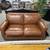 Arhaus Leather Loveseat 1 thumbnail