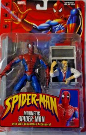 Vintage Spiderman Magnetic Spider-Man w/Wall-Mountable Access 2002 1