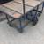 Vintage industrial 6 wheeled mobile wood and steel table sturdy cart 3 thumbnail