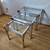 Maison Jansen Chrome & Brass Glass Nesting Tables-$500 (Emeryville) 2 thumbnail