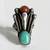 VTG Navajo Sterling Silver Turquoise Coral Blossom Sz 7 Ring 9.8 Grams 9 thumbnail