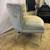 Gray Velvet Small Accent Chair w/ Crystal Clear Legs Nailhead Rivets 2 thumbnail