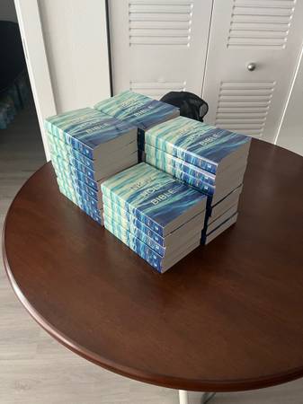 Passing out free bibles 1