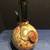 Vintage wine decanter green glass w/ spout, ice pocket & leather map 1 thumbnail