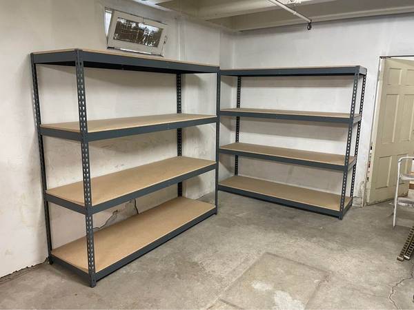 72 in W x 24 in D 4 Tier Garage Office Storge Rack Shelving 1
