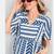 Flutter-Sleeve V-Neck Jacquard Mini Swing Dress – Tanzanite 8 thumbnail