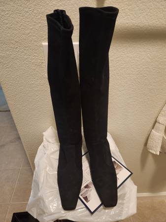 Vintage Stuart Weitzman Black Suede Boots 1