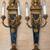 2  EGYPTIAN  LIGHTS CIRCA  1940 WOOD  28 INCHES 1 thumbnail