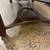 Vintage mahogany finished upholstered bench 5 thumbnail