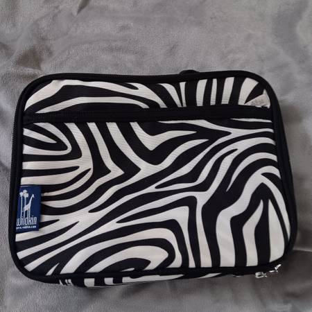 Zebra Print Insulated Padded Lunch Bag Box Tote 1