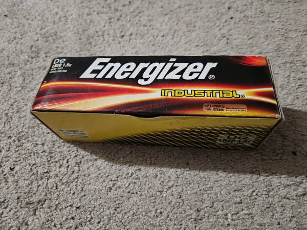 Energizer Industrial D Alkaline Batteries (EN95, LR20), 12-Pack (New) 1