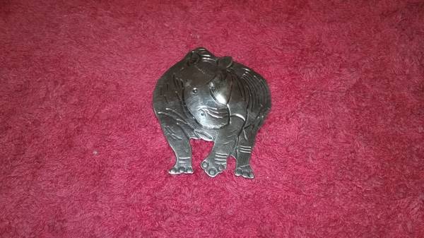 STERLING SILVER RHINO,  PIN OR PENDANT (NEW) 1
