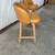 Pair of Article Alta Leather Swivel Counter Stools -Light Oak&Taos Tan 4 thumbnail