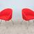 Modern Haworth Collaborate Red Swivel Side Chairs - a Pair Like New 4 thumbnail