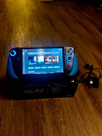 MSI Claw 8 AI+ w/ 3D Printed Grips & Carry Case 1