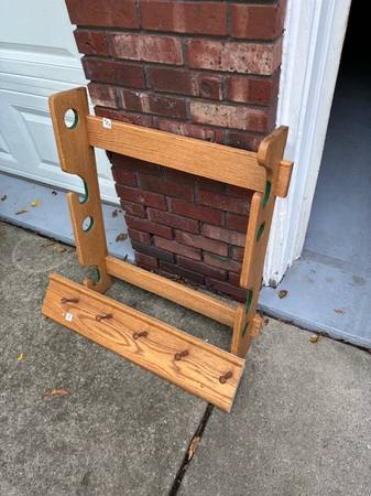Handcrafted Oak Wall Racks 1