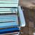 Pair of vintage Sun Terrace Co. folding vinyl strap chairs A195 11 thumbnail