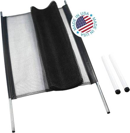 KidKusion Non-Retractable Driveway Safety Net, Black, 18' | Outdoor Ba 1