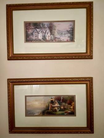 framed print Thomas Kincaid style 1