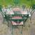 Wrought Iron Dining Set Woodard Rose Table with 4 Chairs Porch Cafe 1 thumbnail