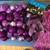 large lot of purple christmas tree ornaments lights ribbon decorations 1 thumbnail